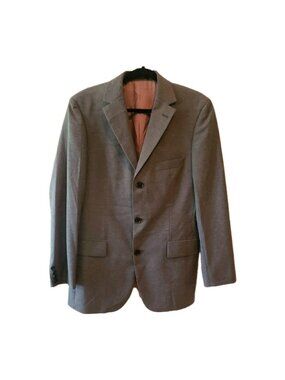 Hugo Boss Blazer Jacket 38R Mens Gray Virgin Wool 3 Button Scorsese